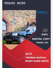 2010 VOLVO XC90 OWNERS MANUAL LHD&RHD